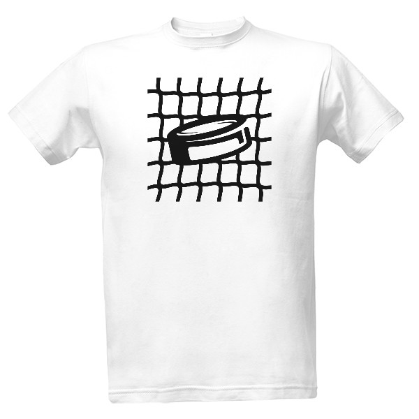 Tričko s potiskem Hokejový puk se sítí